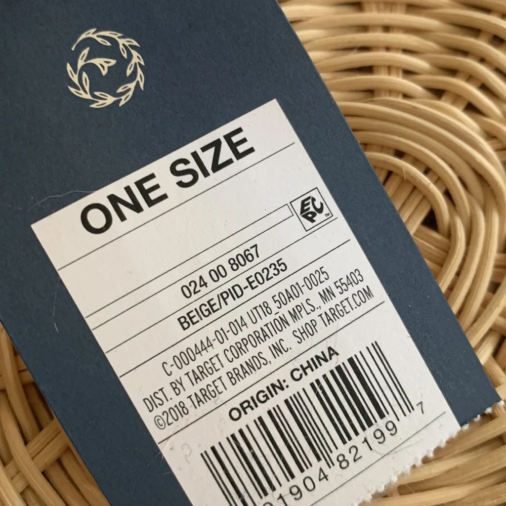 Universal Thread Round Zip Closure Straw Bag